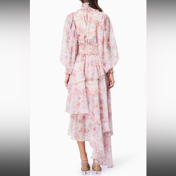 Elliott Astrid Floral Dress Asymmetrical Formal Maxi Midi - Picture 2 of 10